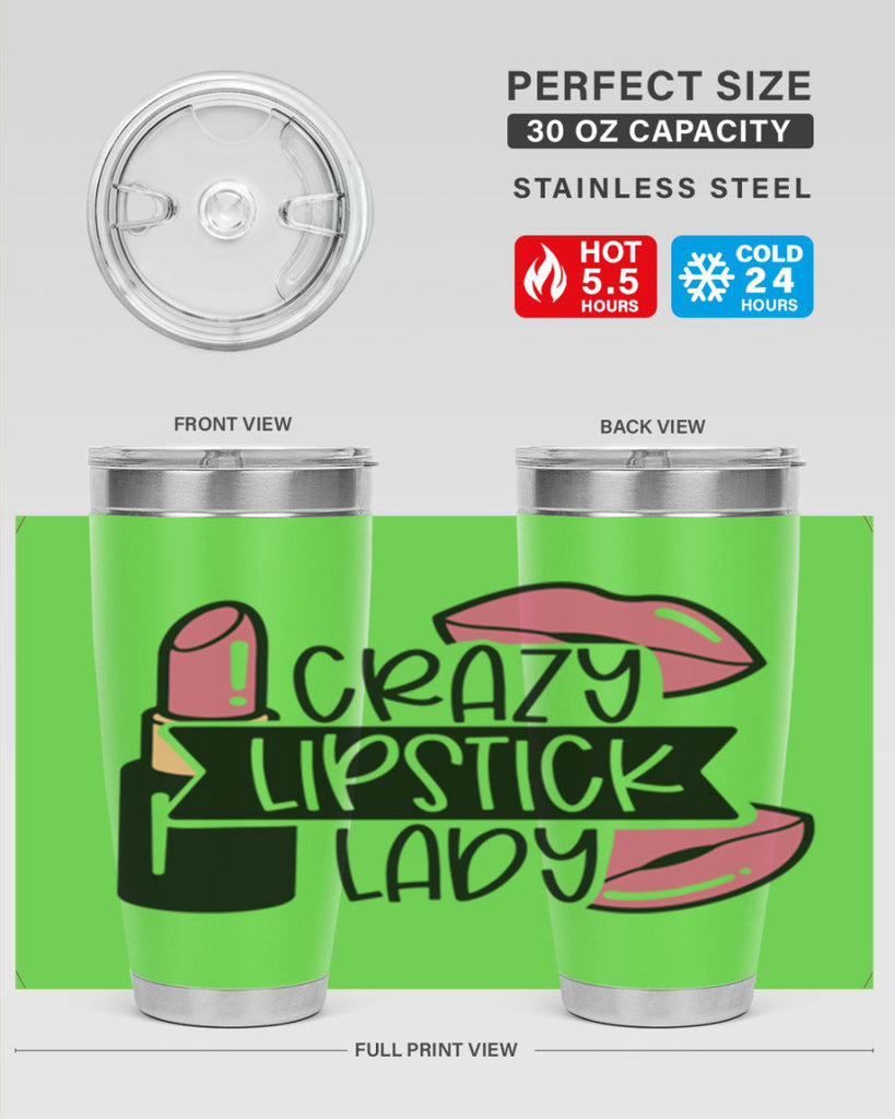 Crazy Lipstick Lady Style 108#- make up- Tumbler