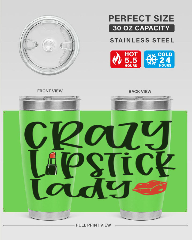 Crazy Lipstick Lady Style 240#- make up- Tumbler