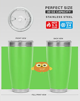 Cute Owl A TurtleRabbit 2#- owl- Tumblers