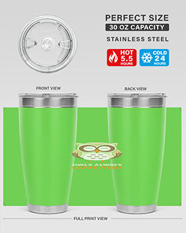 Cute Owl Always Love You A TurtleRabbit 3#- owl- Tumblers