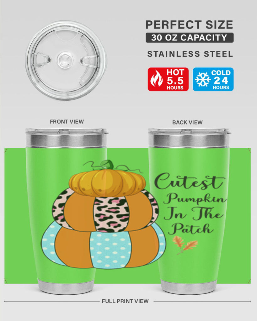Cutest Pumpkin in the Patch 64#- fall- Tumbler