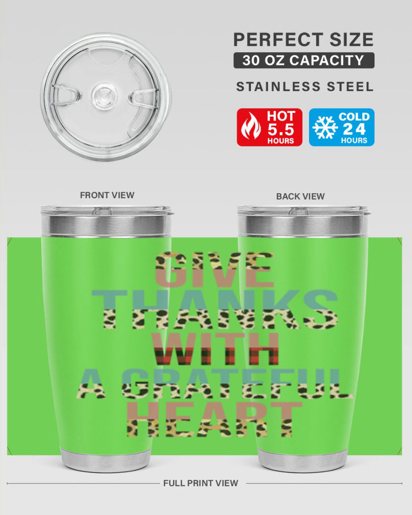 Give thanks with a grateful heart 195#- fall- Tumbler