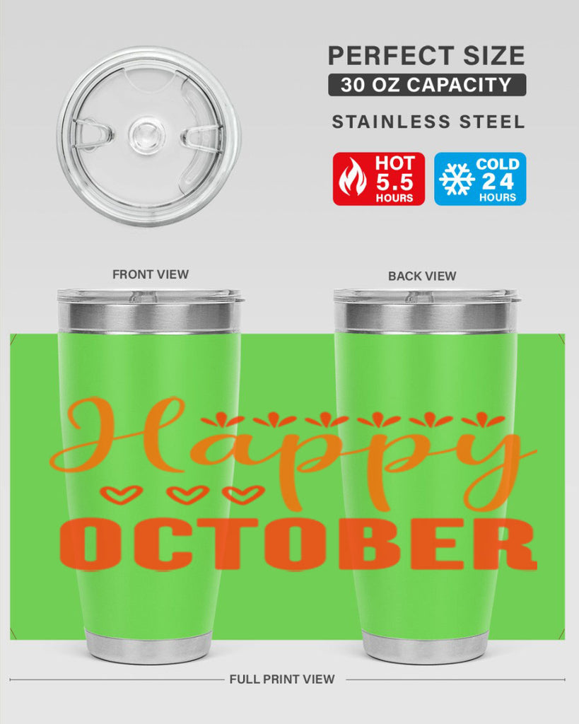 Happy October Design 237#- fall- Tumbler