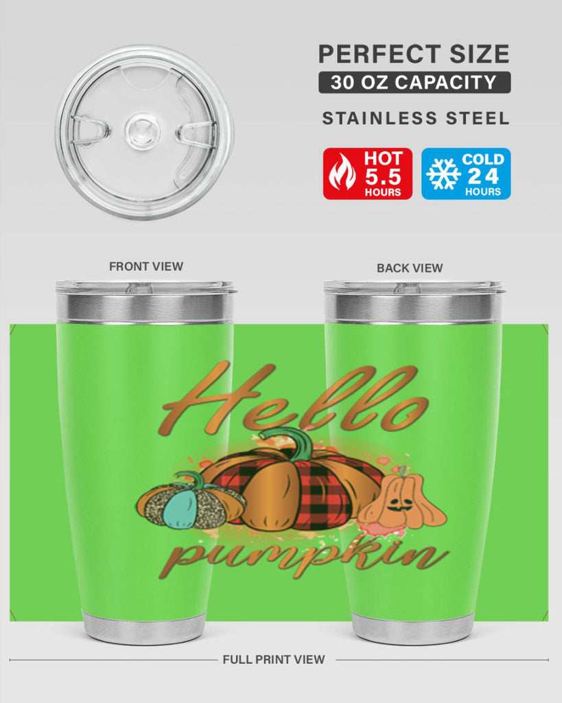 Hello Pumpkin 284#- fall- Tumbler