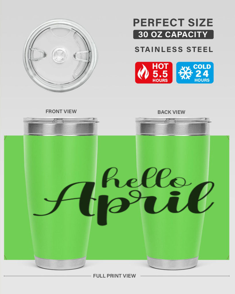 Hello april  219#- spring- Tumbler