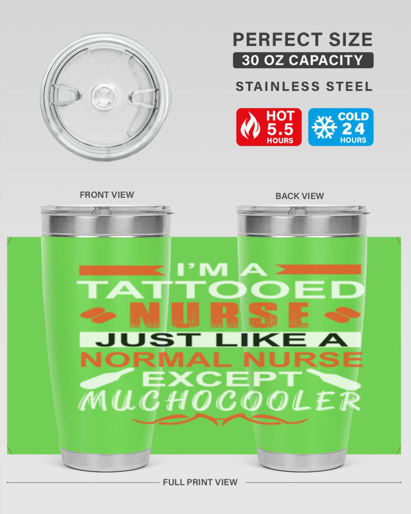 I am tattooed nurse Style 325#- nurse- tumbler