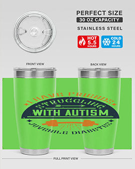 I have friends struggling with autism juvenile diabetes Style 32#- diabetes- Tumbler