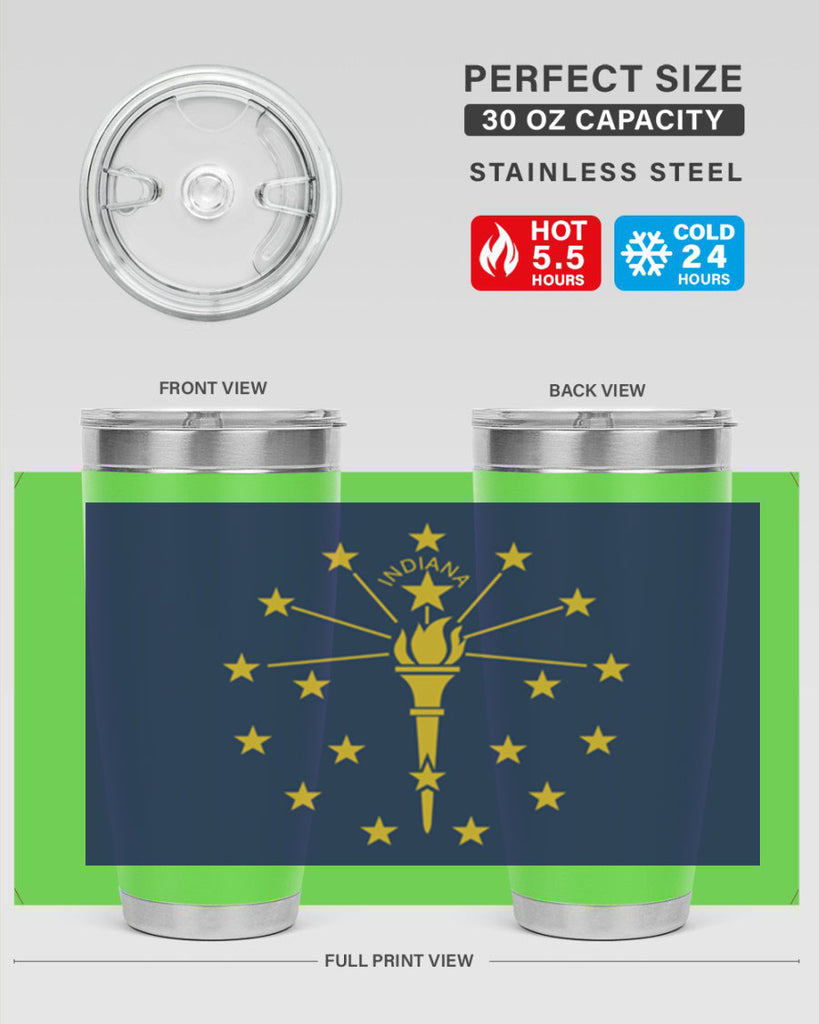 Indiana 38#- Us Flags- Tumbler
