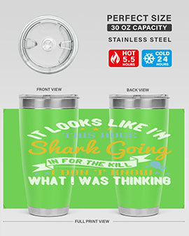 It looks like I’m this huge shark going in for the kill…I don’t know what I was thinking Style 60#- shark  fish- Tumbler