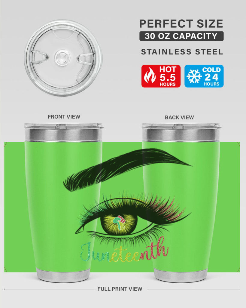 Juneteenth 1865 GirlS Eye 3#- Juneteenth- tumbler