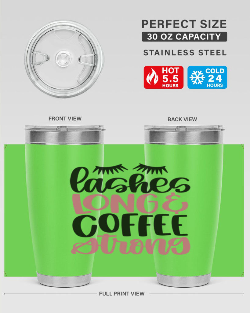 Lashes Long Coffee Strong Style 67#- make up- Tumbler