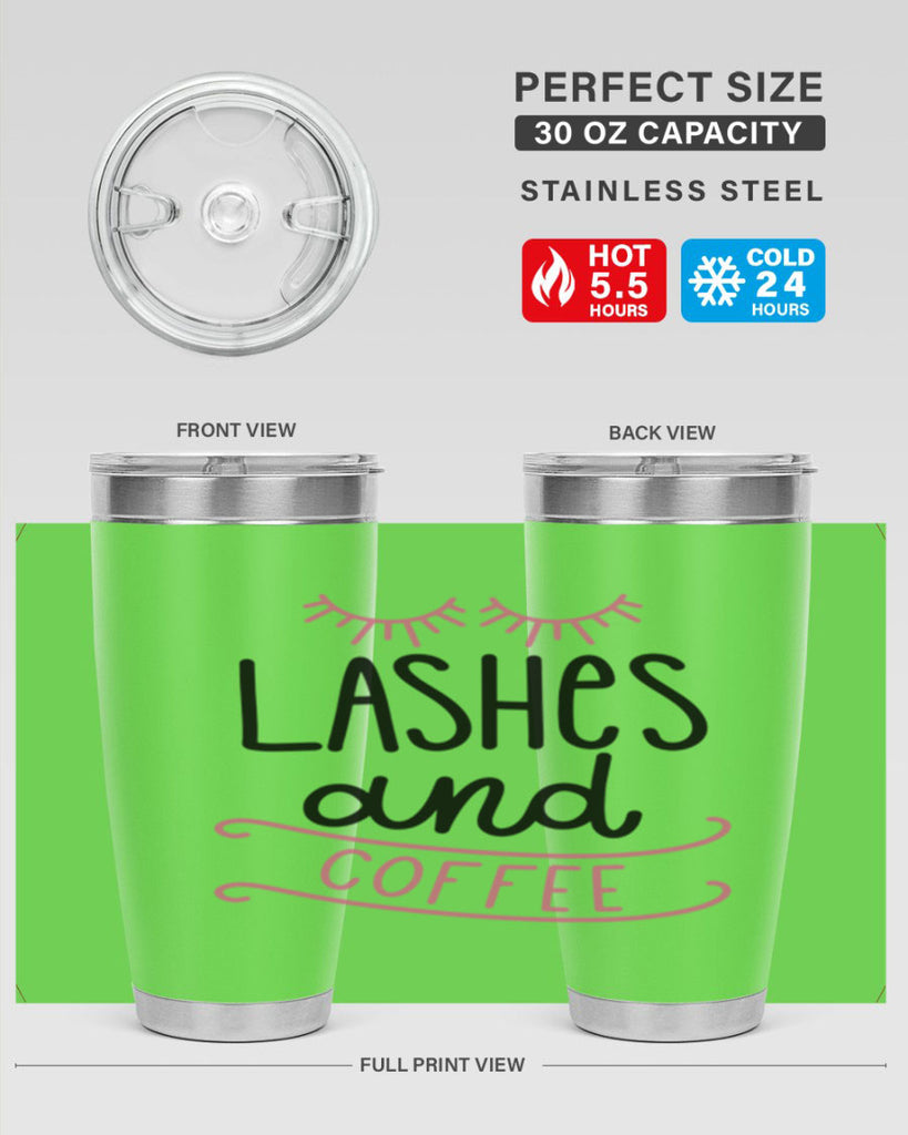 Lashes and Coffee Style 68#- make up- Tumbler