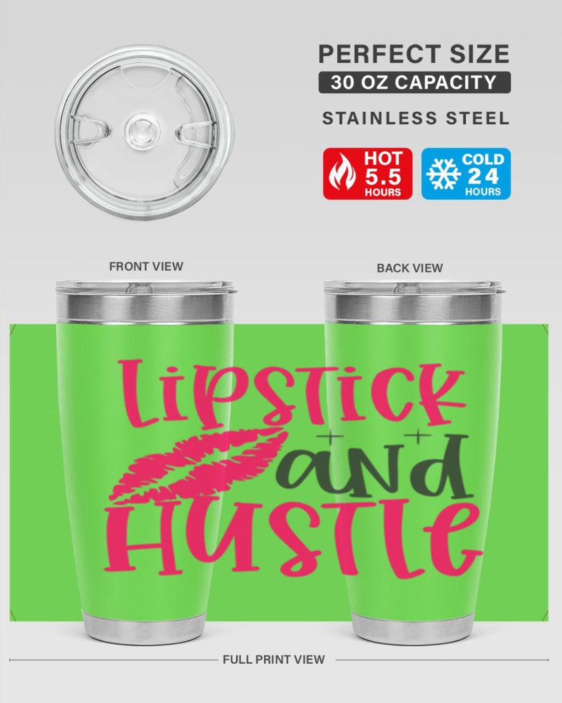 Lipstick and Hustle design Style 230#- make up- Tumbler