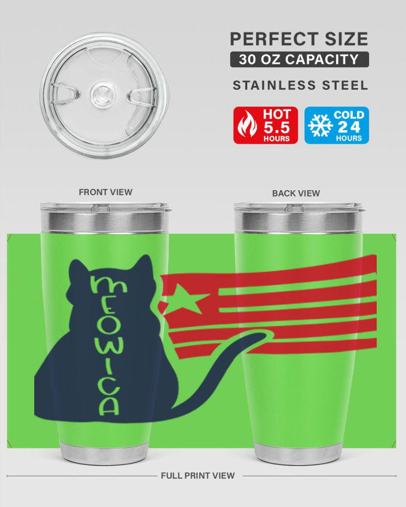 Meowica Style 166#- Fourt Of July- Tumbler