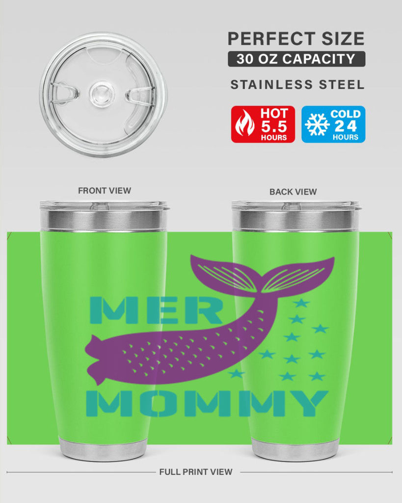 Mer Mommy 342#- mermaid- Tumbler