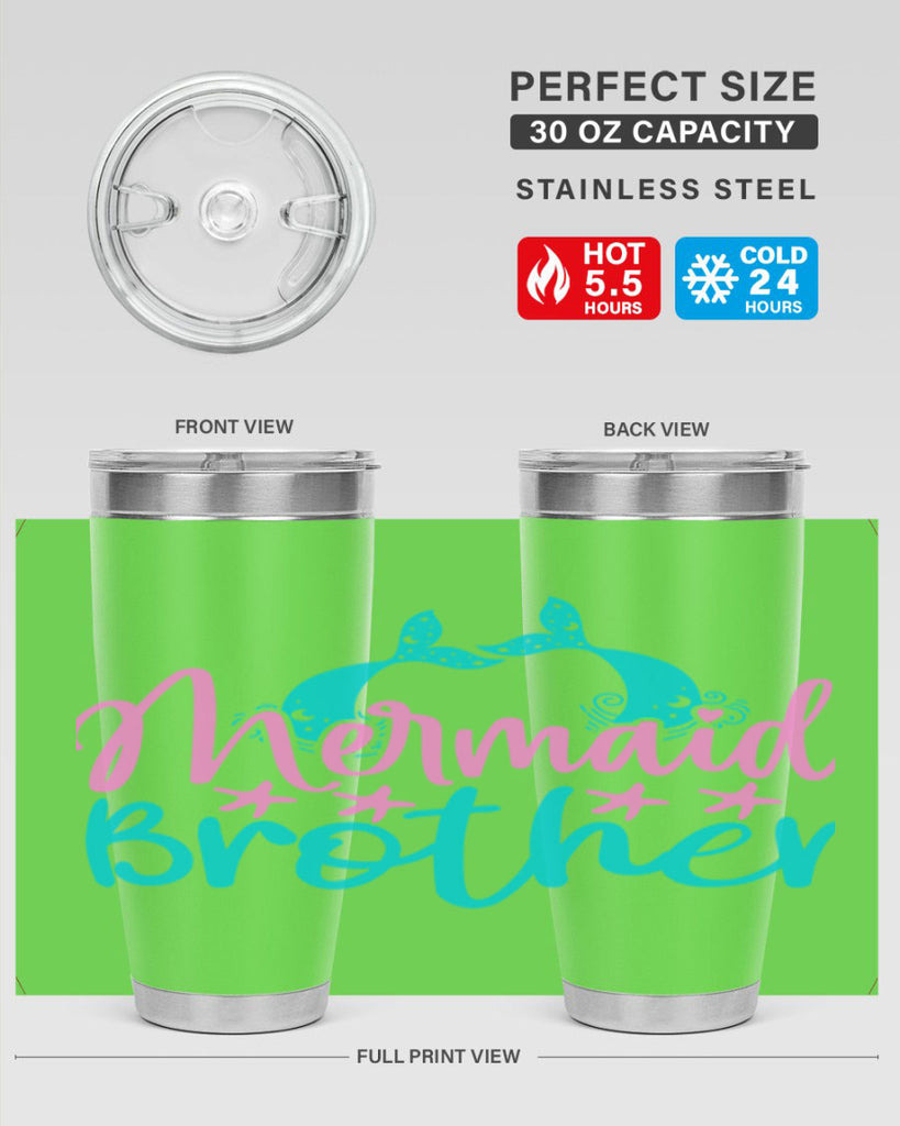 Mermaid Brother 354#- mermaid- Tumbler