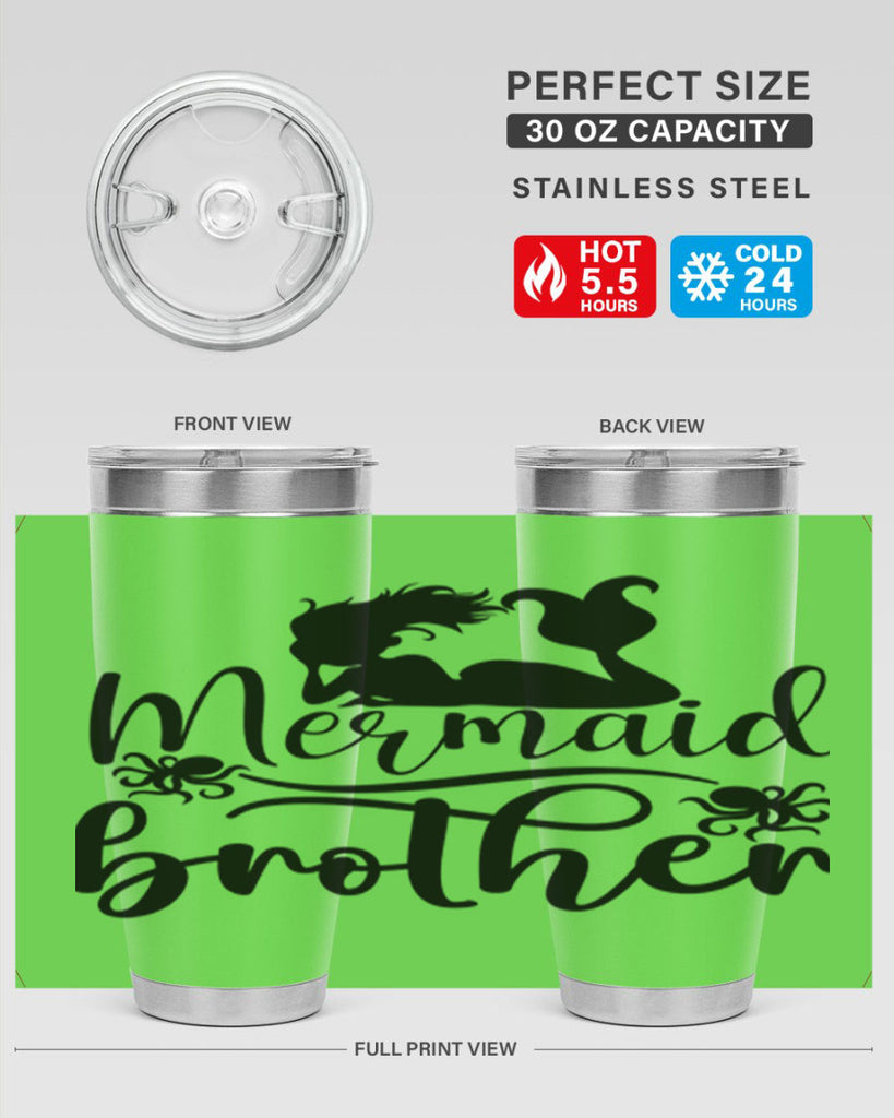 Mermaid Brother 355#- mermaid- Tumbler