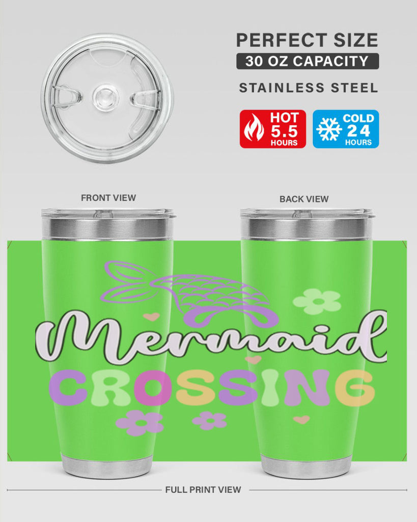 Mermaid Crossing 401#- mermaid- Tumbler