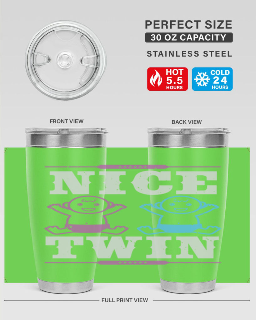 Nice Twin Style 26#- baby shower- tumbler