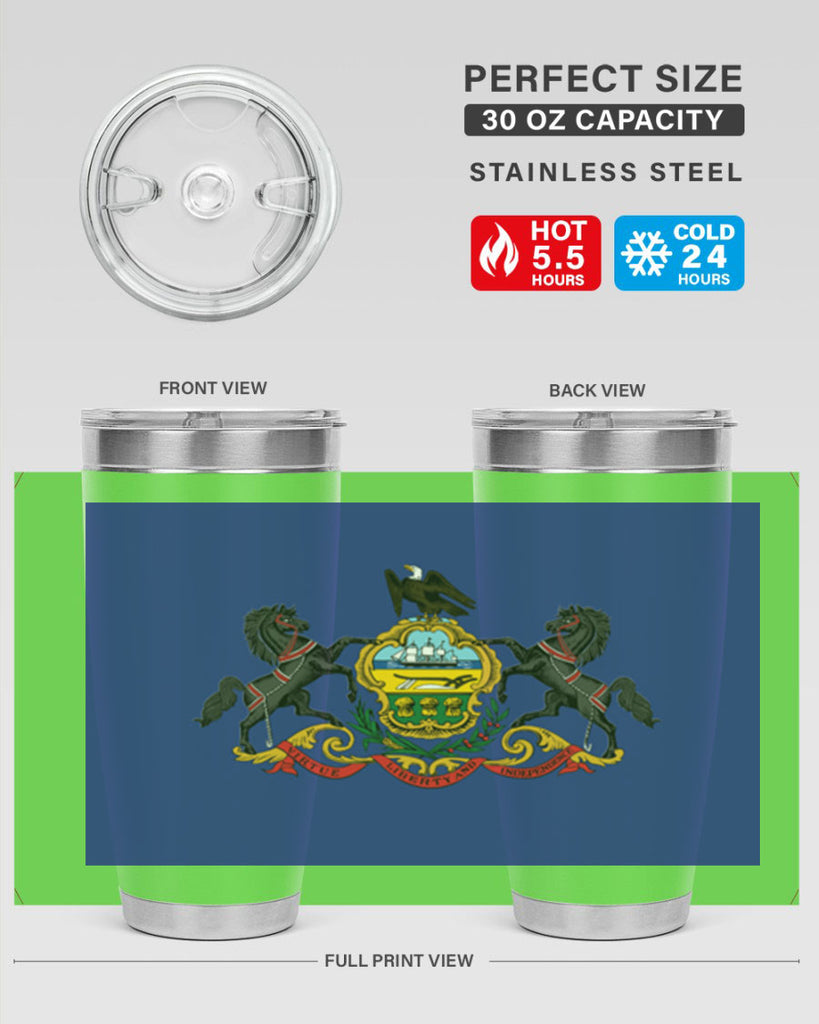 Pensilvania 14#- Us Flags- Tumbler
