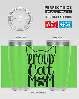 Pround Cat Mom Style 103#- cat- Tumbler