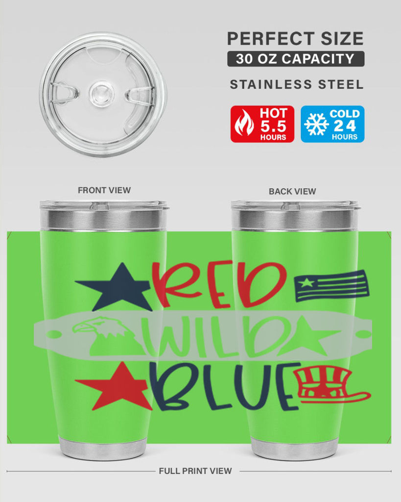 Red Wild Blue Style 171#- Fourt Of July- Tumbler