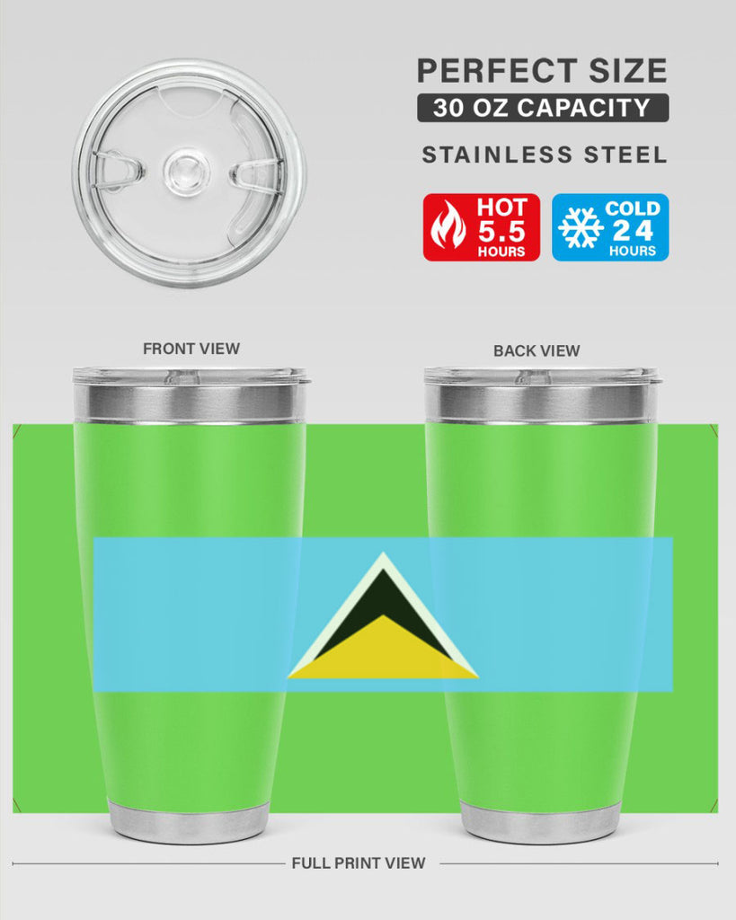 Saint Lucia 51#- world flags- Tumbler