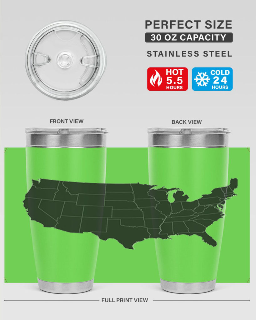 Separate Color Map Style 71#- Fourt Of July- Tumbler