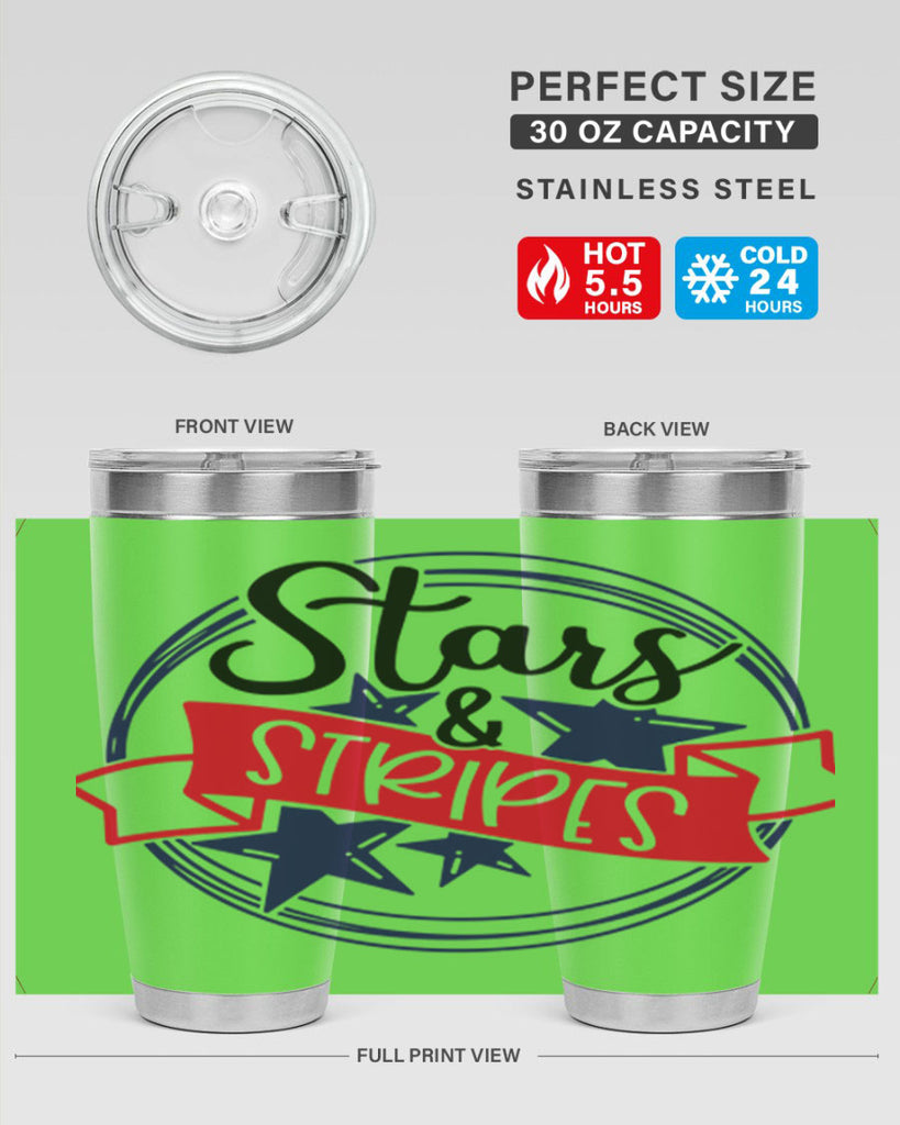 Stars StripeS Style 174#- Fourt Of July- Tumbler