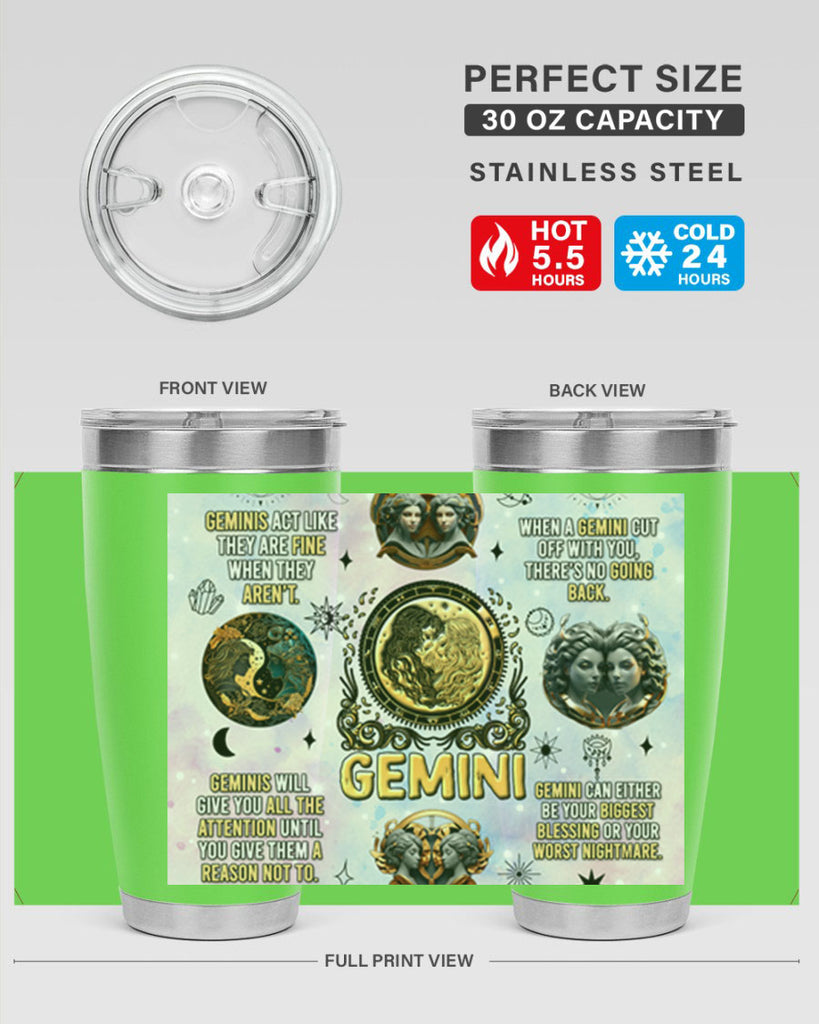 StraightGemini 472#- zodiac- Tumbler