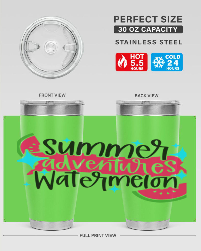 Summer Adventures Watermelon Style 23#- summer- Tumbler