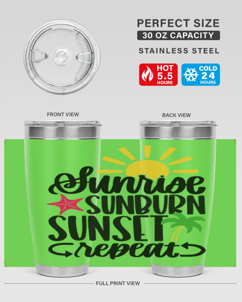 Sunrise Sunburn Sunset Repeat Style 16#- summer- Tumbler
