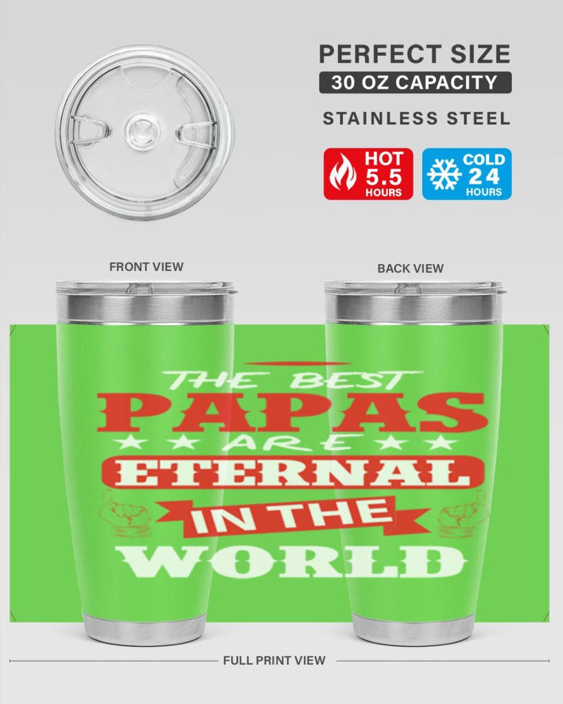 THE BEST PAPAS 108#- grandpa - papa- Tumbler