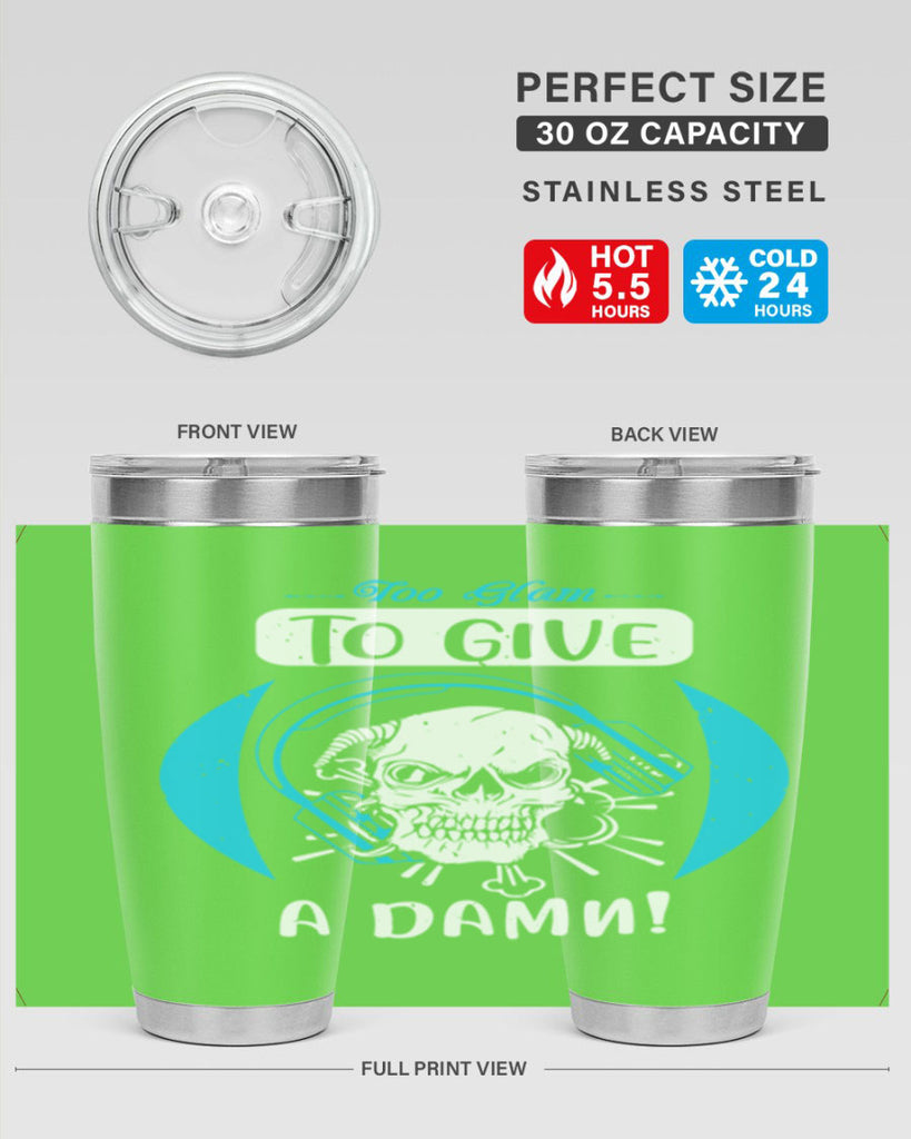 Too glam to give a damn Style 176#- make up- Tumbler