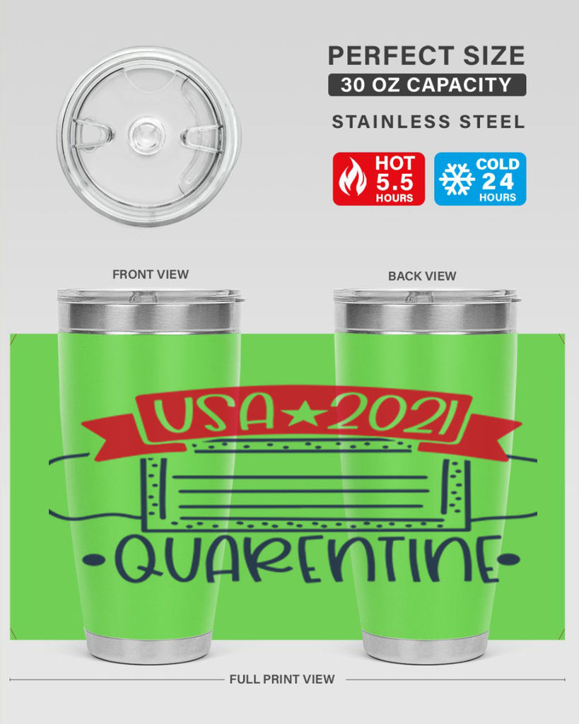 USA Quarentine Style 183#- Fourt Of July- Tumbler