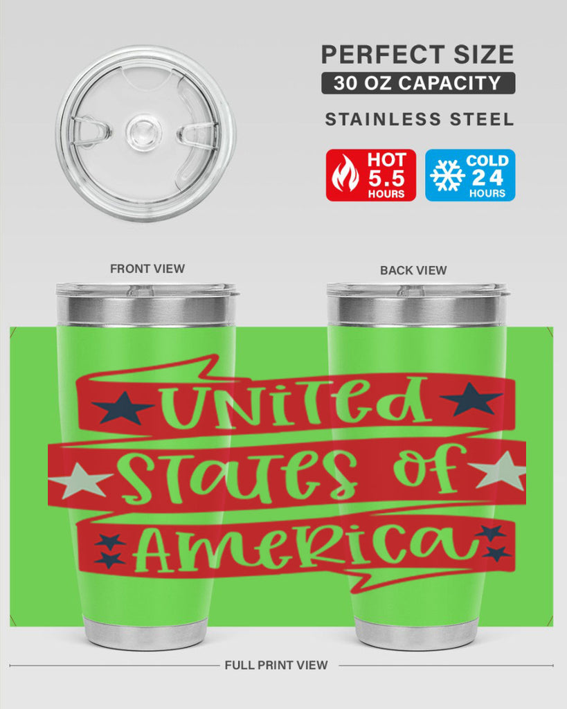 United States Of America Style 177#- Fourt Of July- Tumbler
