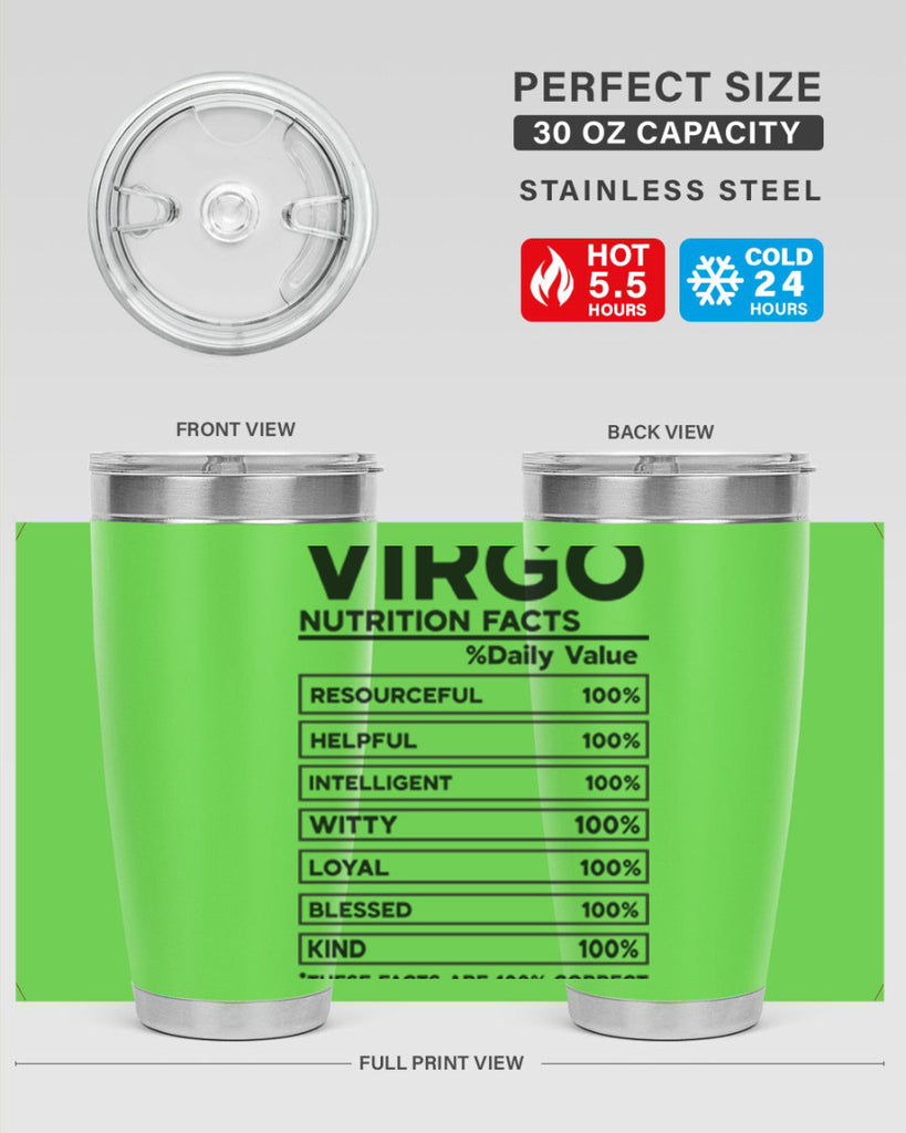 Virgo Nutrition Facts 530#- zodiac- Tumbler