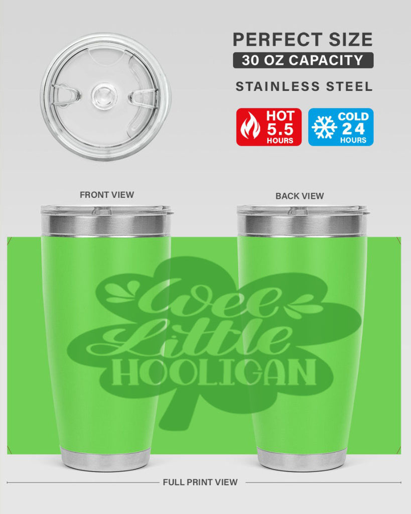 Wee Little Hooligan Style 16#- St Patricks Day- Tumbler