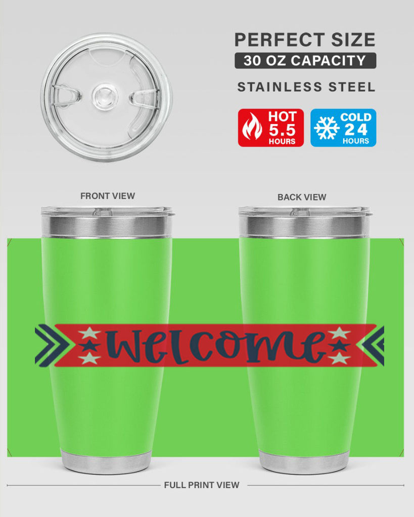 Welcome Style 187#- Fourt Of July- Tumbler