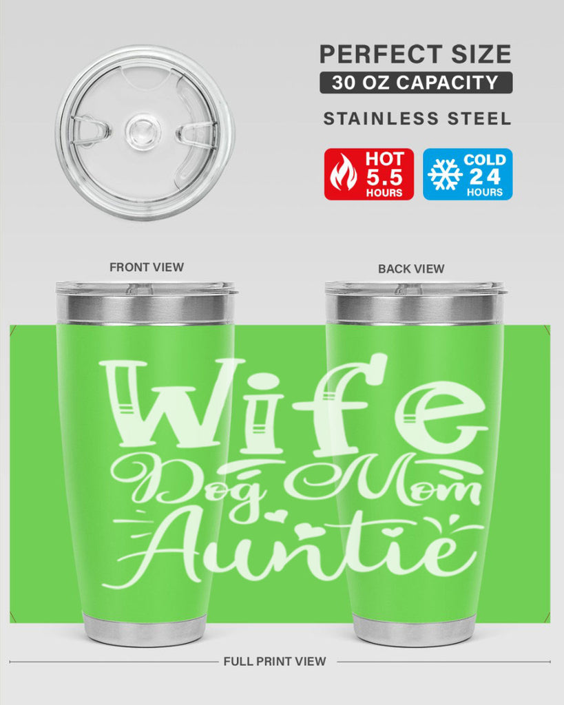 Wife Dog Mom Auntie Style 7#- aunt- Tumbler
