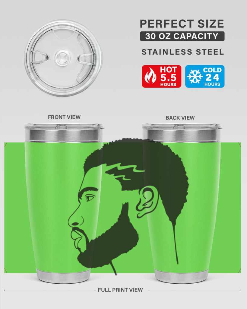 beardman 52#- black men - boys- tumbler