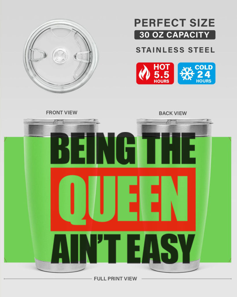 being the queen aint easy 255#- black words phrases- Cotton Tank