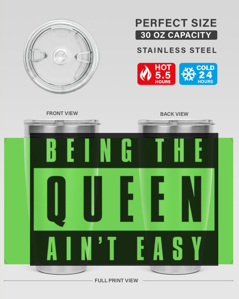 being the queen aint easy 258#- black words phrases- Cotton Tank