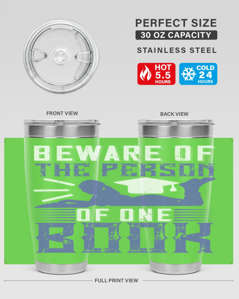 beware of the person of one book 76#- reading- Tumbler