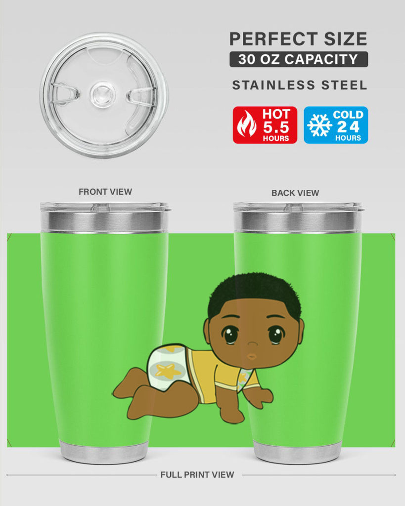 black baby boy 2#- black men - boys- tumbler