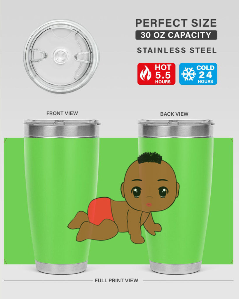 black baby boy 5#- black men - boys- tumbler