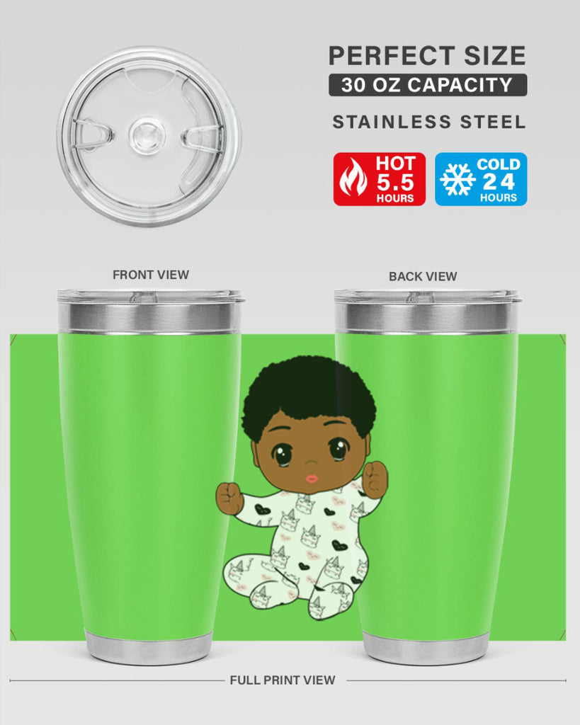 black baby boy 8#- black men - boys- tumbler