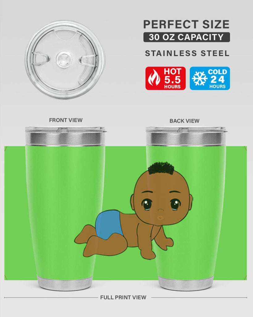 black baby boy 9#- black men - boys- tumbler