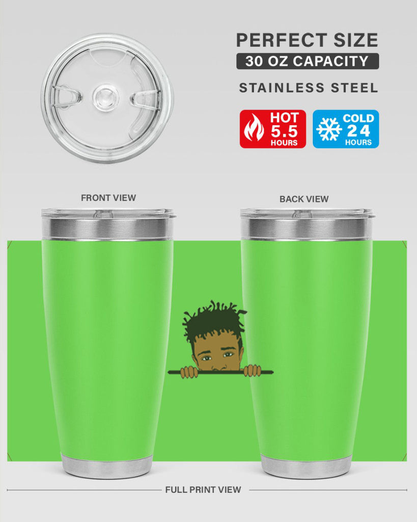 black boy 6#- black men - boys- tumbler