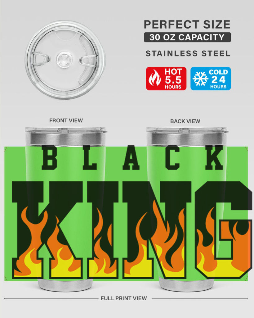 black king flames 232#- black words phrases- Cotton Tank